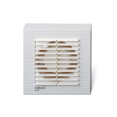 Imagen de Cata Extractor de Baño B 10 con protector Térmico Potencia 15W Peso 0,6KG Ligero y Silencioso 41 dB 2500 r.p.pm Color Blanco