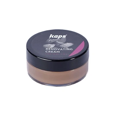 Imagen de Crema Reparadora Y Renovadora Para Zapatos De Cuero Liso, Bolsas, Asientos, Reparador Arañazos Rasguños, Kaps Renovating Cream, 10 Colores (139 marrón medio)