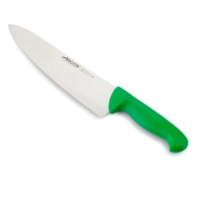 Imagen de Arcos Serie 2900 Cuchillo Cocinero Ancho Hoja de Acero Inoxidable Nitrum 250 mm Mango inyectado en Polipropileno Color Verde