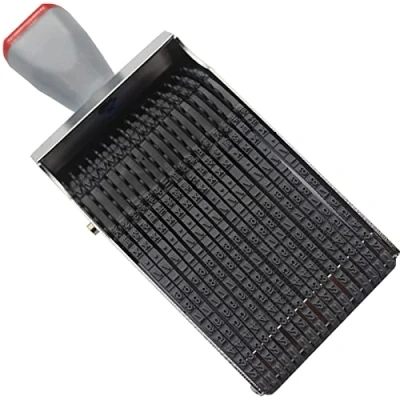 Imagen de ZENG sello de numeración Oficina 16 Bandas 3 x 2mm Caucho A Z 26 letras/0 9 (10Números) Números Gris/Negro alfanumérico inglés Tamaño impresión x60 mm