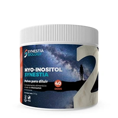 Imagen de Myo Inositol Synestia en polvo, vegano y sin gluten, 40 dosis, suministro días, salud de la mujer