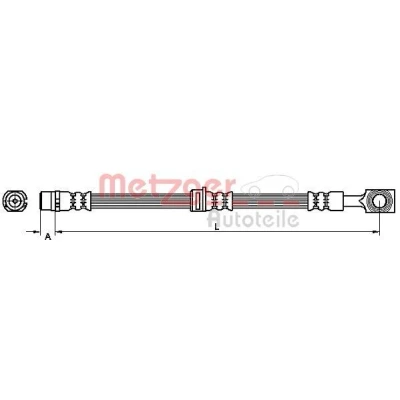 Imagen de METZGER 4110524 Latiguillos de Freno 448 OPEL: Astra H Hatchback, GTC, Zafira B