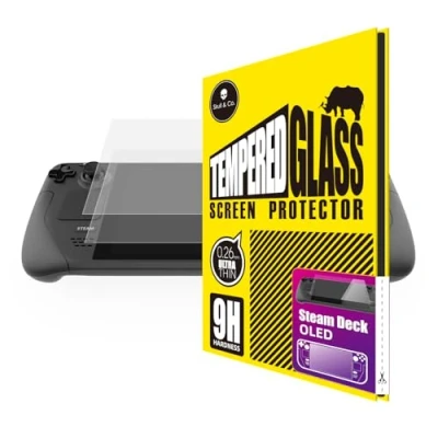 Imagen de Skull &amp; Co. High Transparency and Sensitive Tempered Glass Screen Protector for Steam DeckL/OLED (2 Pack)