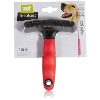 Imagen de Feplast 85852899 Rastrillo para Perros Gro 5852, Delicadas Puntas Redondeadas, Ideal Animales de Pelo Medio y Largo, 11 x 15.5 Cm
