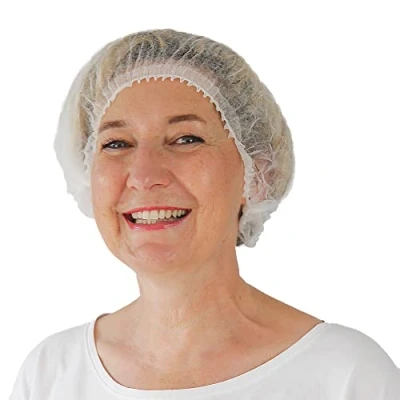 Imagen de ARNOMED gorros desechables para el pelo blancos, gorro desechable 100 uds. la cocina o dentista, quirofano desechables, sanitarios 52 cm, hombre/mujer
