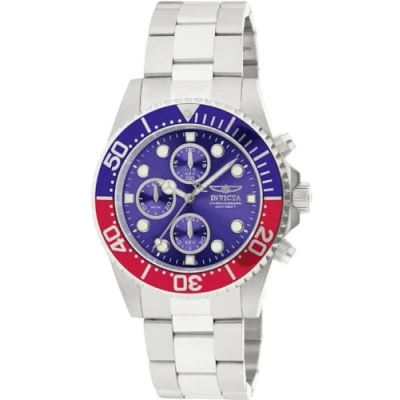 Imagen de Invicta Pro Diver, Reloj de cuarzo para hombre acero inoxidable, 43 mm, Plata / Rojo