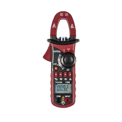 Imagen de Testboy TV 216N pinza amperimétrica digital (iluminación del punto de medición, medición tensión/voltaje hasta 600 V CA/CC, corriente 60 A T RMS), rojo/negro
