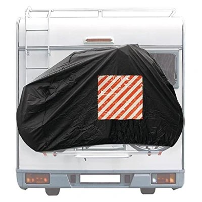 Imagen de Cartrend 10162 Funda de bicicleta para caravana, soporte trasero, 1 pieza, protección 2 bicicletas, accesorios acampada, autocaravana.