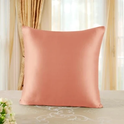 Imagen de Townssilk Doble Cara 100% 19 mm Funda de Almohada Seda Pura moras para la Salud del Cabello y Piel 1 Pieza 40x40cm con Cremallera Oculta Coral
