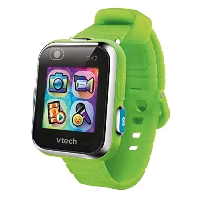 Imagen de VTech Kidizoom Smart Watch DX2, Reloj inteligente para niños, doble cámara de fotos, vídeos, juegos, color Verde, Versión ESP (80 193887)