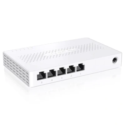 Imagen de Tenda Switch Ethernet 2.5Gb 5 Puertos (Plug &amp; Play, No Gestionado, Sin Ventilador, LAN Splitter, Ideal para NAS 2.5G, PC, Servidores, Ap WiFi 6/7, Montaje en Escritorio o Muro) (SE105)