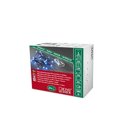 Imagen de Kontsmide Guirlanda de luces led (20 ledes, con temporizador), color verde