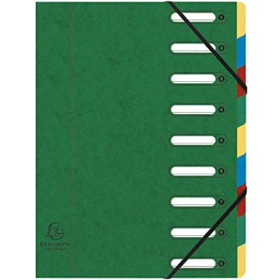 Imagen de Exacompta 55093E Archivador multifunción (A4, 24,5 x 32 cm, 9 secciones), color verde