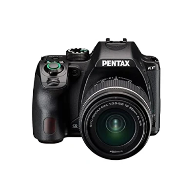 Imagen de Cámara réflex Digital PENTAX KF APS C, Kit 18 55 WR, Monitor LCD de ángulo Variable Resistente al Polvo y a la Intemperie, Color Negro