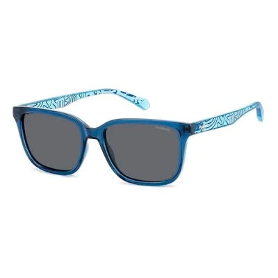 Imagen de Polaroid Junior PLD 8063/S ZX9/M9 Gafas de sol Policarbonato Azul Gris Cuadrada Polarizado