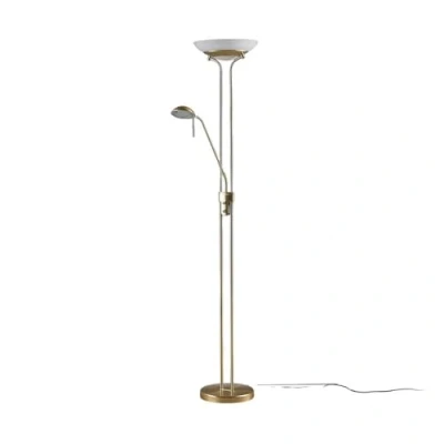 Imagen de Lindby lámpara de pie LED Yveta, latón, metal, atenuable, 183cm