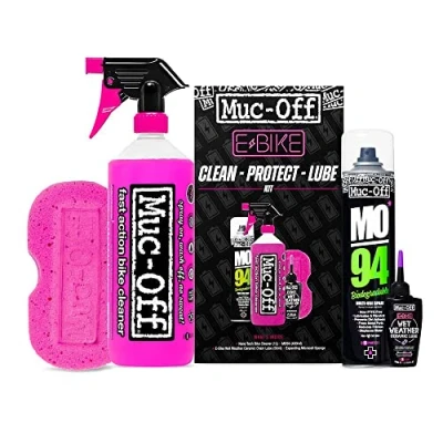Imagen de Muc Off Kit de Limpieza Bicicleta Electrica, Protección y Lubricación Para Limpiar, Proteger Lubricar tu eBike Incluye Limpiador Off, MO 94 Lubricante Cadena