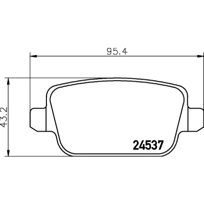 Imagen de HELLA 8DB 355 025 371 Juego de pastillas freno no preparado para indicador desgaste con tornillos pinza accesorios FORD: Focus 2