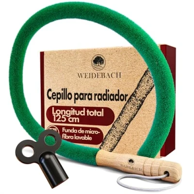 Imagen de Weidebach® Cepillo para Radiadores V. 2.0 125 Cm Longitud Total / 110 De Microfibra, Limpiar Sin Pelo Animal, Que Llega A Todos Los Rincones