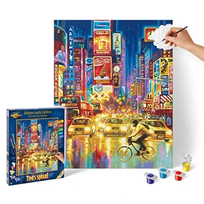 Imagen de Schipper MNZ New York Times Square Malen 609130815 Pintura por números Adultos, Incluye Pinceles y Pinturas acrílicas, 40 x 50 cm, Multicolor, Talla única (609130815)