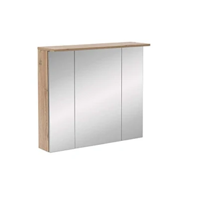 Imagen de Schildmeyer Nora 142530 Mueble con Espejo, Estilo rústico de Roble, 80,5 x 16 72,3 cm (Ancho Profundidad Alto)