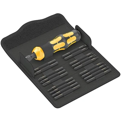 Imagen de Wera 05018110001 Juego Kraftform Kompakt 900 Set 1, de destornilladores golpe, 19 piezas, Negro amarillo