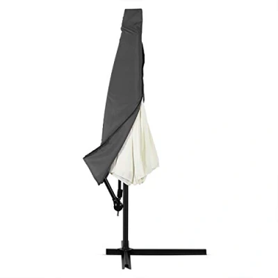 Imagen de Deuba Funda de protección Antracita para sombrillas 3,5 m Lona toldo Impermeable con Cremallera