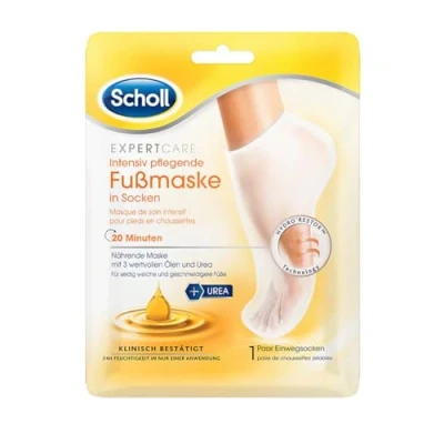 Imagen de Scholl Expertcare Mascarilla nutritiva intensiva para pies con 3 valiosos aceites, cuidado hidratante, 1 par de calcetines desechables