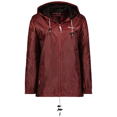 Imagen de Geographical Norway Boat Lady Chaqueta cortavientos para mujer de manga larga táctica (Borgoña M Talla 2)