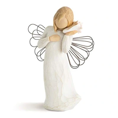Imagen de Willow Tree Figura de ángel con caracola, Home &amp; Navidad Deco, Enesco