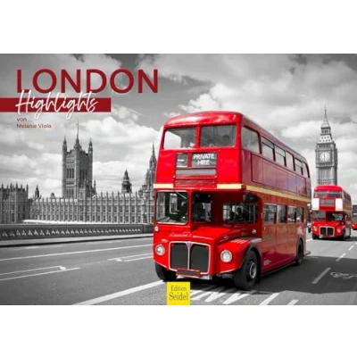 Imagen de Edition Seidel calendario Premium London Highlights 2025, formato DIN A3, de pared del Reino Unido, Big Ben Tower Bridge, metrópolis, horizonte, Melanie Viola
