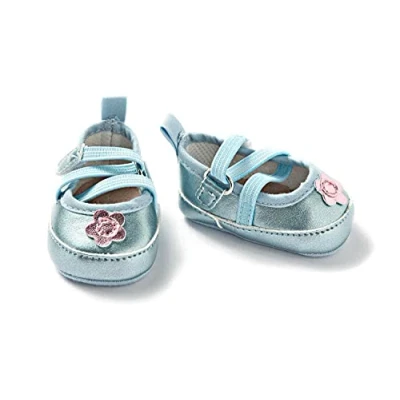 Imagen de Heless 845 Zapatos para muñeca con cierre de cintas flexibles, diseño flor, surtido: modelos/colores aleatorios