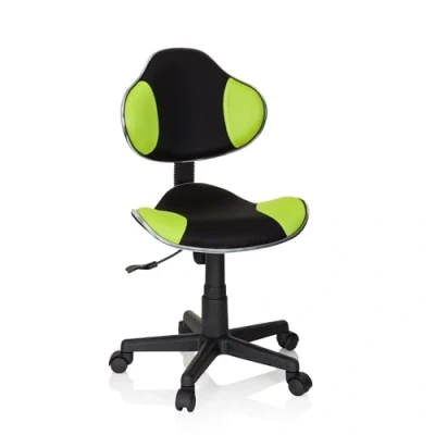 Imagen de hjh OFFICE 634130 Silla Escritorio para niños KIDDY GTI 2 Tejido Negro/Verde, ergonómico Juvenil, Altura Ajustable