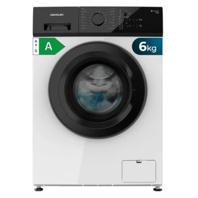 Imagen de Cecotec Lavadora 6Kg Carga Frontal Bolero DressCode 620 Inverter. 1000RPM, 16 Programas, Bajo Consumo, Motor Inverter Plus, Función Vapor, Pre Lavado, Programa Rápido 15&#039;, Spa Care y Delay Start