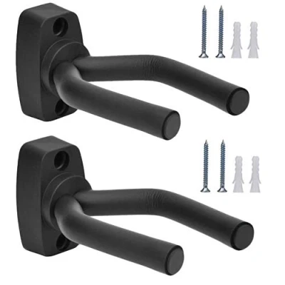 Imagen de Soporte Guitarra 2 Piezas Oporte, Hanger Hakenhalter Wandhalterung Colgador de Eléctrica Acustica Tamaño Ajustable Para Colgar en Pared o Perchero