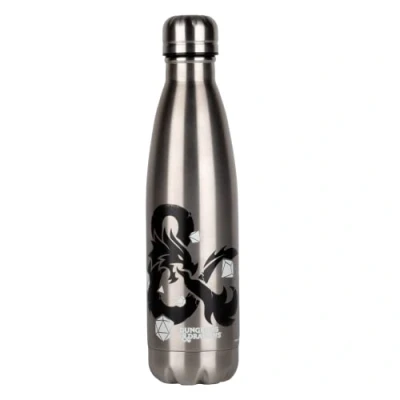 Imagen de Konix Dungeons &amp; Dragons Botella isotérmica Acero inoxidable 500 ml Motivo logo Plata