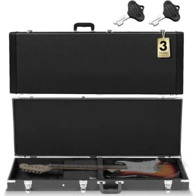 Imagen de CAHAYA Funda rígida para Guitarra eléctrica, portátil, Cuadrada, Guitarras eléctricas estándar, Color Negro