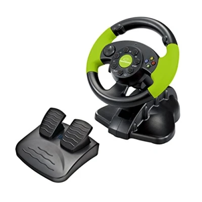 Imagen de ESPERANZA Volante EG104 USB PC, PlayStation 3, Xbox 360 Negro, verde incl. pedales