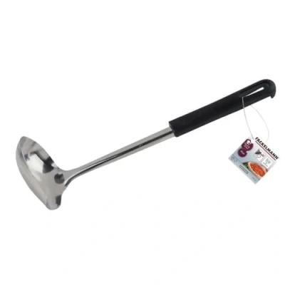 Imagen de Fackelmann Cucharón de Salsa Acero Inoxidable/PP, Negro/Plata, 26 x 8 5 cm