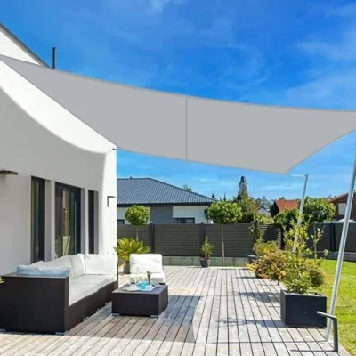 Imagen de LOVE STORY Toldo Vela de Sombra 3x4m Rectangular Toldos Impermeable Protección Rayos UV para Exteriores Terraza Balcon Patio Jardín，Gris