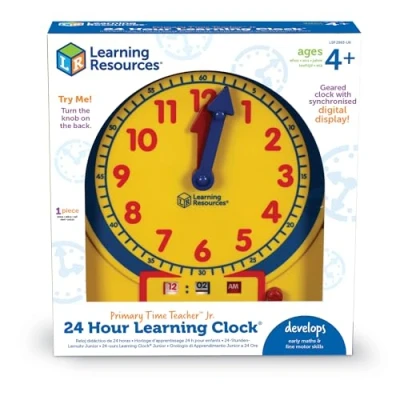 Imagen de Learning Resources LSP2993UK Reloj Horas para los Alumnos Primary Time Teacher Junior 24 Hour Learnig Clock, Multicolor, Talla única (LSP2993 UK)