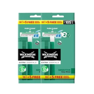 Imagen de Wilkinson Extra 2 Sensitive Essential Pack de 30 Maquinillas Desechables