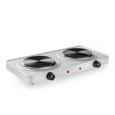 Imagen de Cocina doble camping 2000W Placa eléctrica portátil 2 fogones outdoor Provisional Vacaciones
