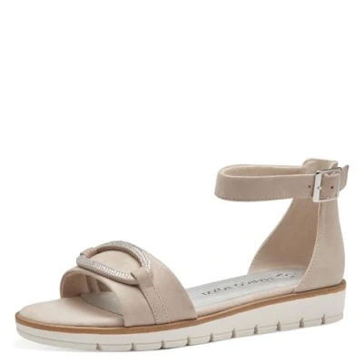 Imagen de MARCO TOZZI Sandalias de cuña para Mujer, Plantilla Feel Me, Forro Interior Suave, Vegana, 2 28603 42, Dune, 40 EU