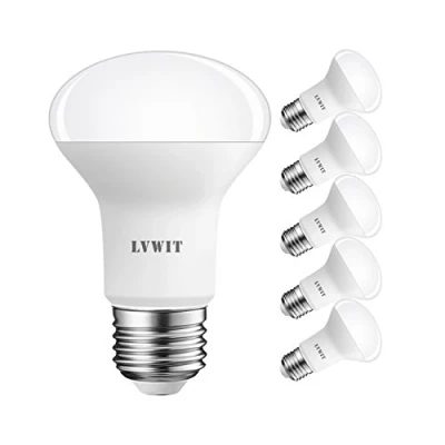 Imagen de LVWIT Bombillas Reflectora LED E27 (Casquillo Gordo) 8.5W equivalente a 60W, 550 lúmenes, Color blanco cálido 2700K, No regulable Pack de 6 Unidades.