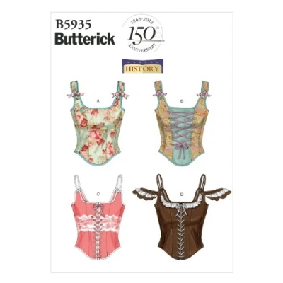 Imagen de Butterick Pattern 5935 Corsé para Mujer, Tallas, Papel, Blanco, D5 (12 14 16 18 20)