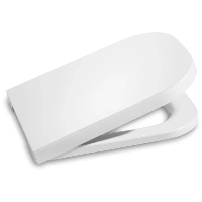 Imagen de Roca A80147200B Asiento y Tapa Supralit, Caída Amortiguada, Coleccion The Gap Square, Blanco, 45L x 34.5W