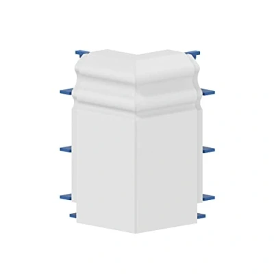 Imagen de Habengut Berliner Profil Esquina Exterior para rodapié (PVC, 1 Unidad), Color Blanco