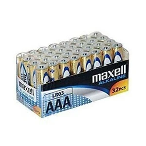 Imagen de maxell Pilas alcalinas, micro AAA, pantalla de 32 unidades, recibirás 1 paquete, contenido del paquete: unidades