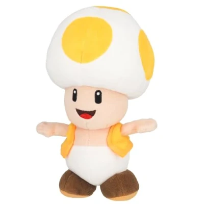 Imagen de Super Mario All Star Collection Yellow Toad, 8 Inch Plush …